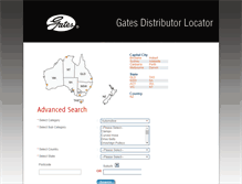 Tablet Screenshot of gatesdistributorlocator.com.au